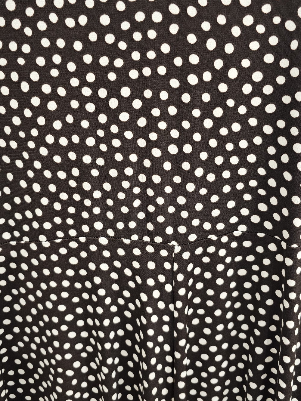 Penningtons Chocolate Brown Polka Dot Midi Dress Retro Pinup Cottagecore Office - Picture 9 of 11